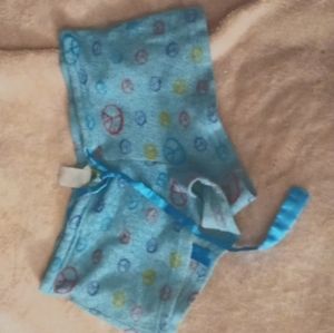 Peace sign pajama shorts